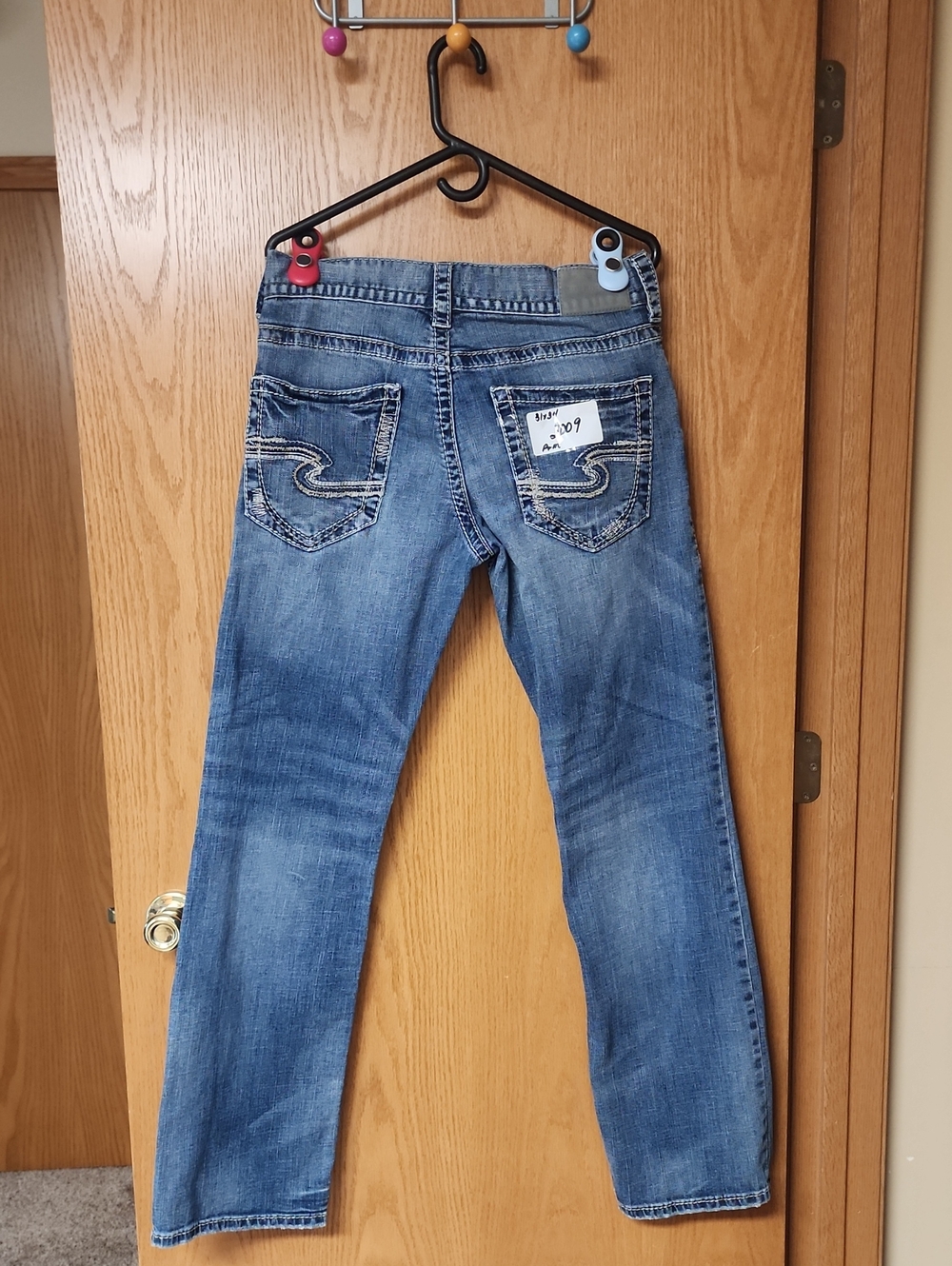 Silver Zac Jeans Men's Medium Blue Straight Leg Denim 31x34 number 2009